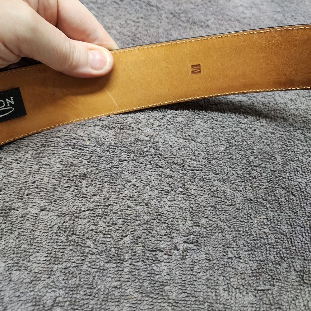 Vintage Brighton brown leather belt women size Medium b49 - Picture 5 of 6
